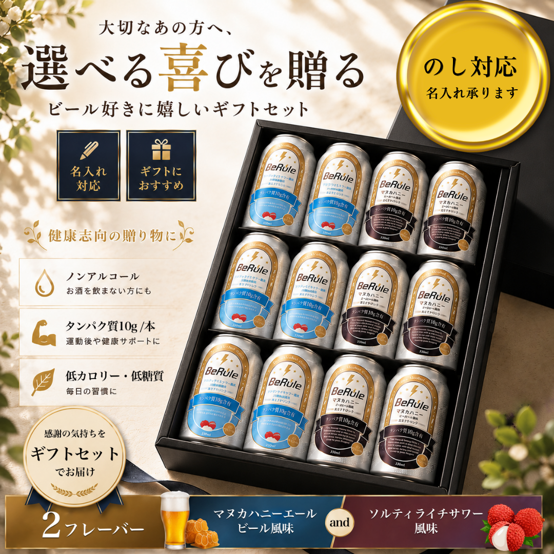 ギフトボックス｜ノンアルホエイプロテインドリンク12本